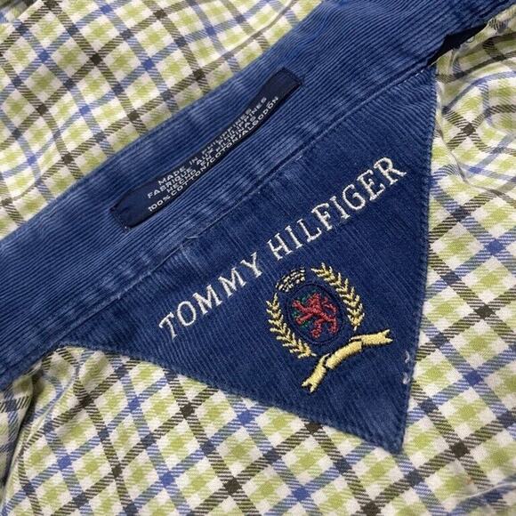 Y2K TOMMY HILFIGER BUTTON DOWN SHIRT LYON CREST EMBROIDERED Sz S ICONIC - Picture 12 of 14